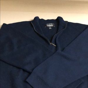 Perfect condition.  1/4 zip.  100% wool.